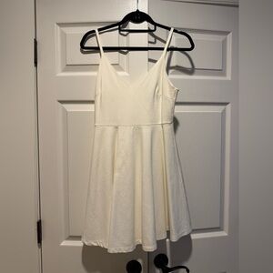 Lulu's Cream Sleeveless Dress